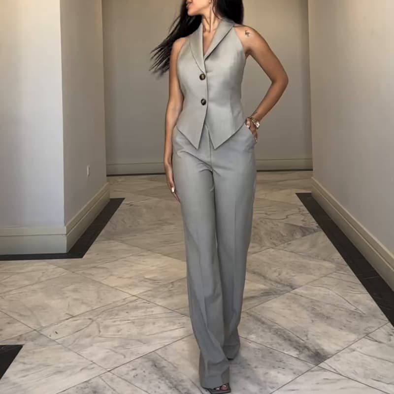 Women's Clothing New Fashion Commuter Vest Straight Trousers Professional Suit