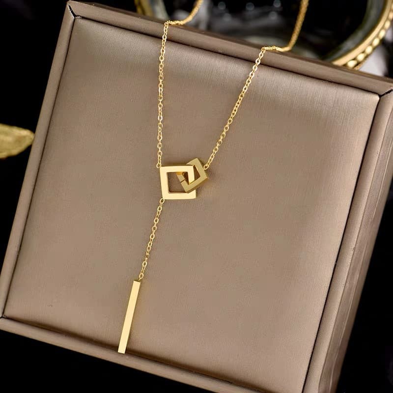 Necklace New Simple Pendant Titanium Steel Non-fading Jewelry Light Temperament Collarbone Chain