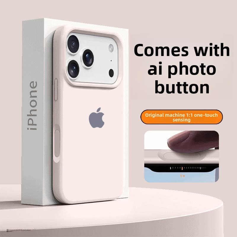 Coque en silicone liquide antichoc de style militaire avec protection intégrale et boutons intégrés pour iPhone 17 Pro Max 16 15/17 Ultra