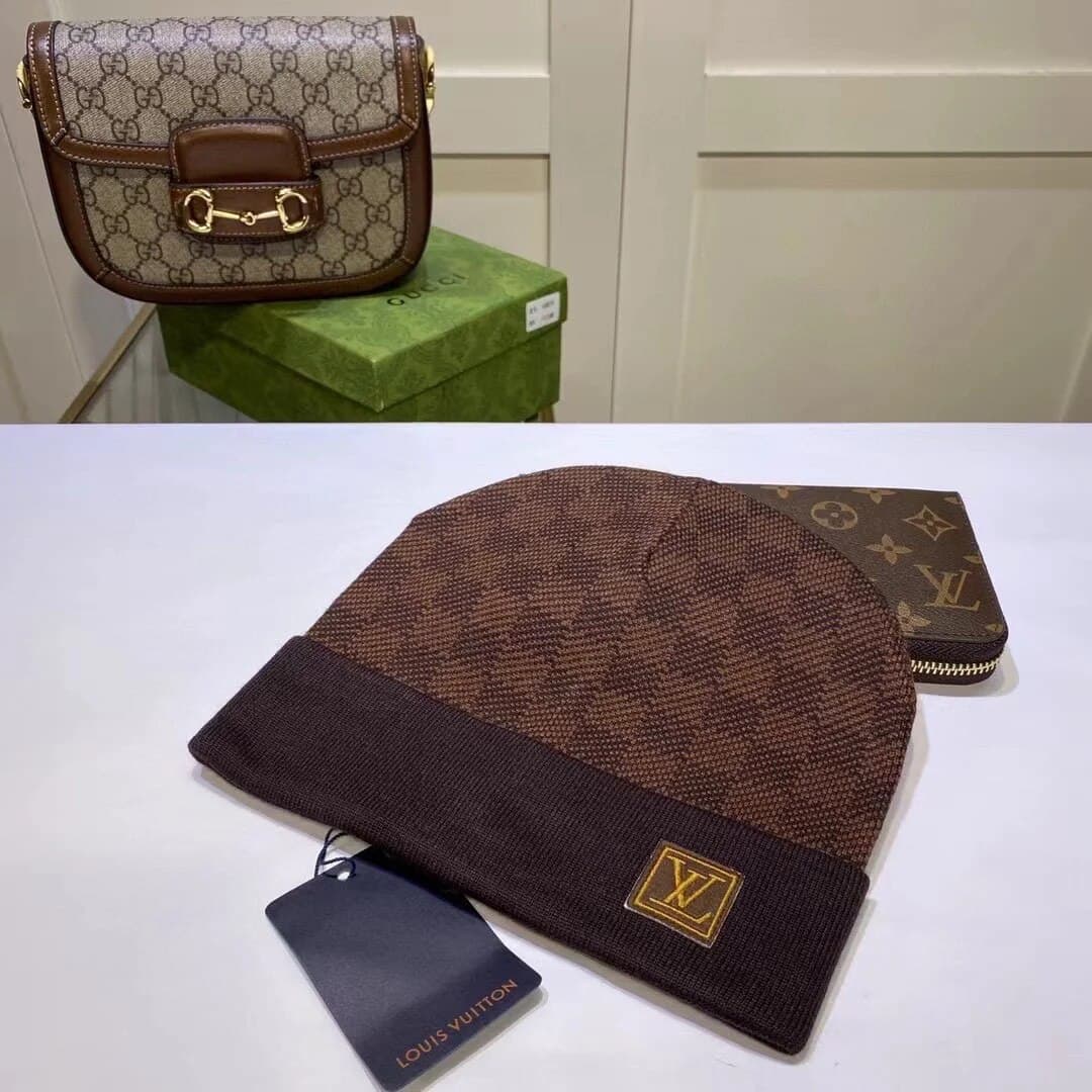 Élastique Louisv unisexe 5 couleurs hiver automne épais chapeau usine vente directe fil court chaud bonnets chapeau couleur unie hip hop chapeau d
