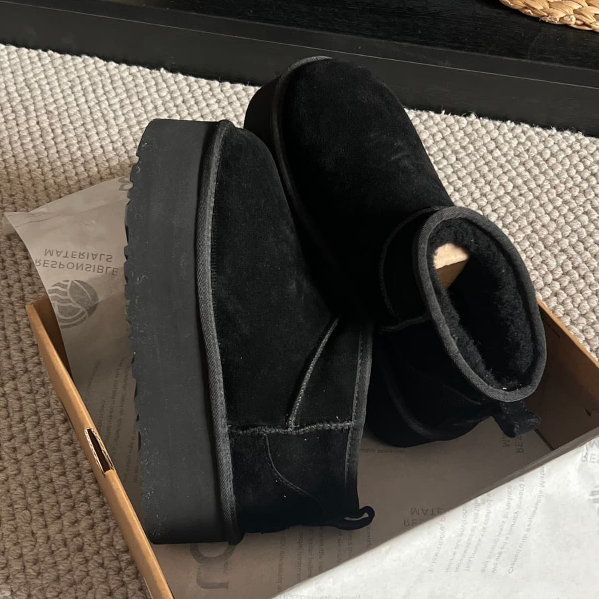 Zhou Dongyu 5 cm en cuir véritable fourrure neige talon plateforme bout rond cuir de vachette semelle épaisse coton bottes