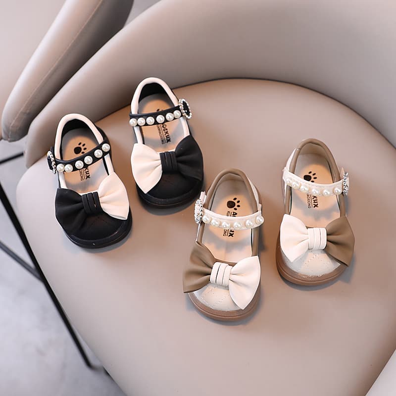 Mother&Kids Girls' leather shoes Baby Girls' shoes Princess soft-soled baby toddler Shoes Small children children's peas single shoes