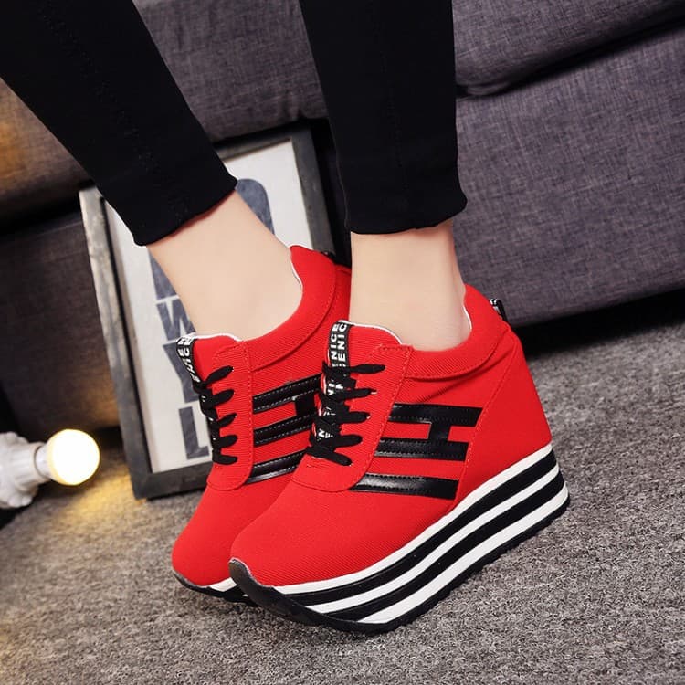 Casual women's shoes 2024 spring and autumn new round toe thick bottom platform sports women's casual shoes