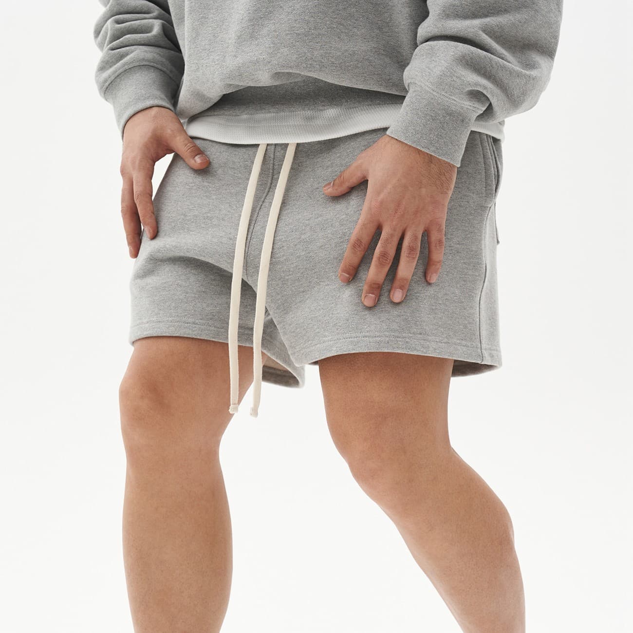 Men's Clothing Summer Youth Trend Sports High Street Shorts Korean Cotton Drawstring Solid Beach Casual 5/4 Pants For Men