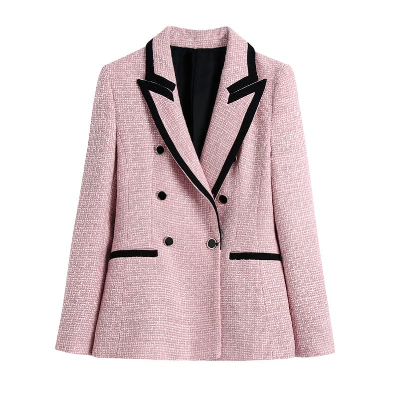 Women's Clothing new woolen texture lace slim casual suit jacket