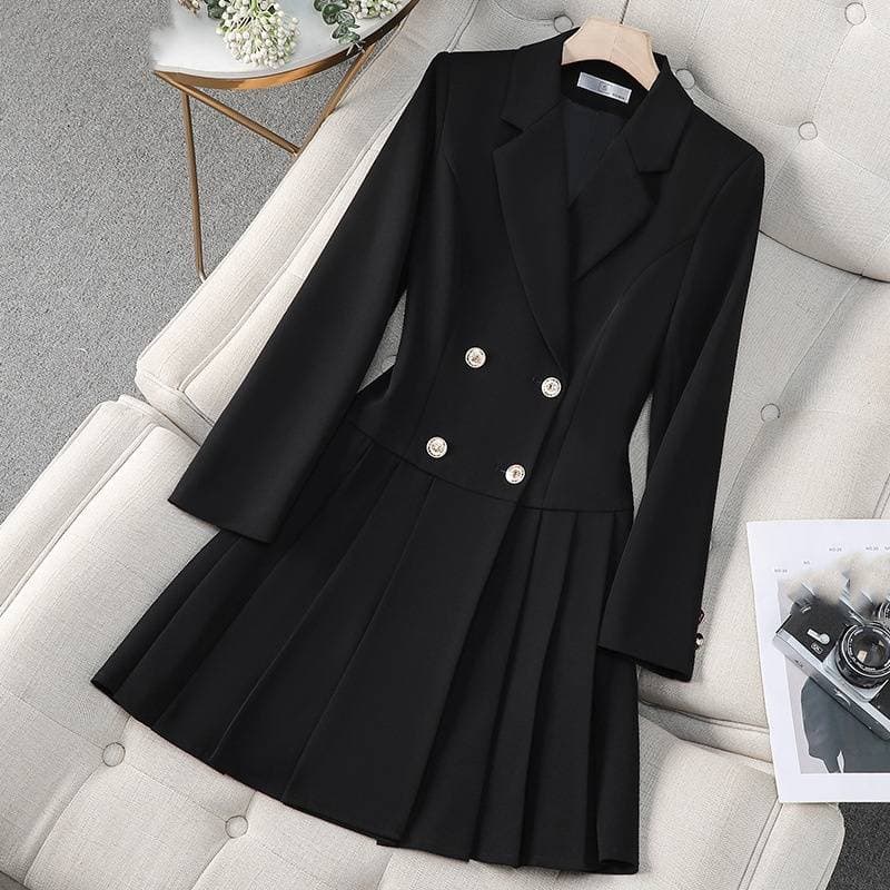 Women's Clothing Design Black Dress Female Early Autumn New High End Temperament Dress