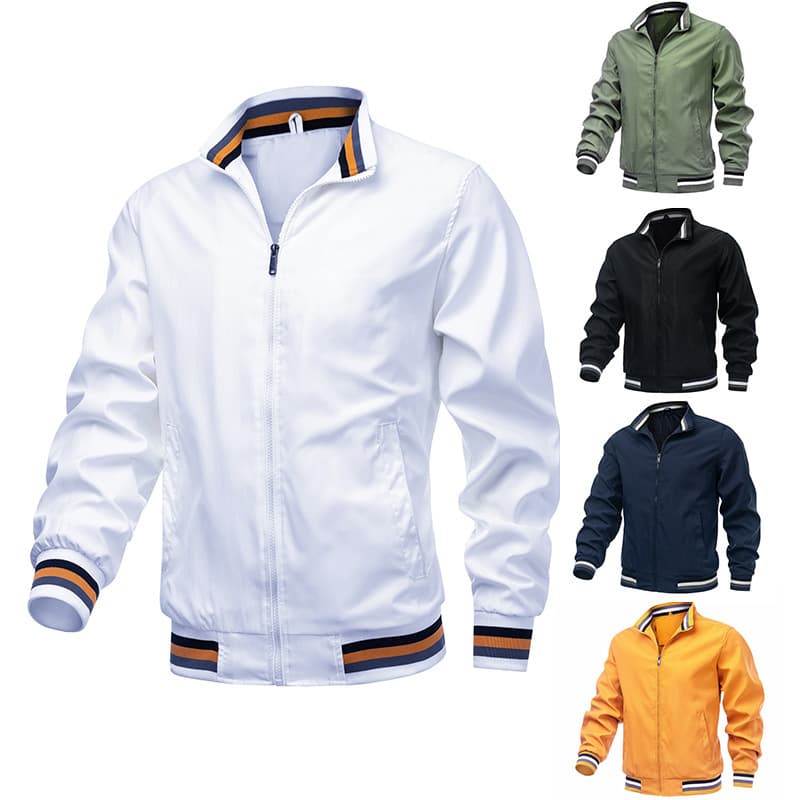 Men's Clothing casual jacket men's spring and autumn sports solid color men's jacket men's