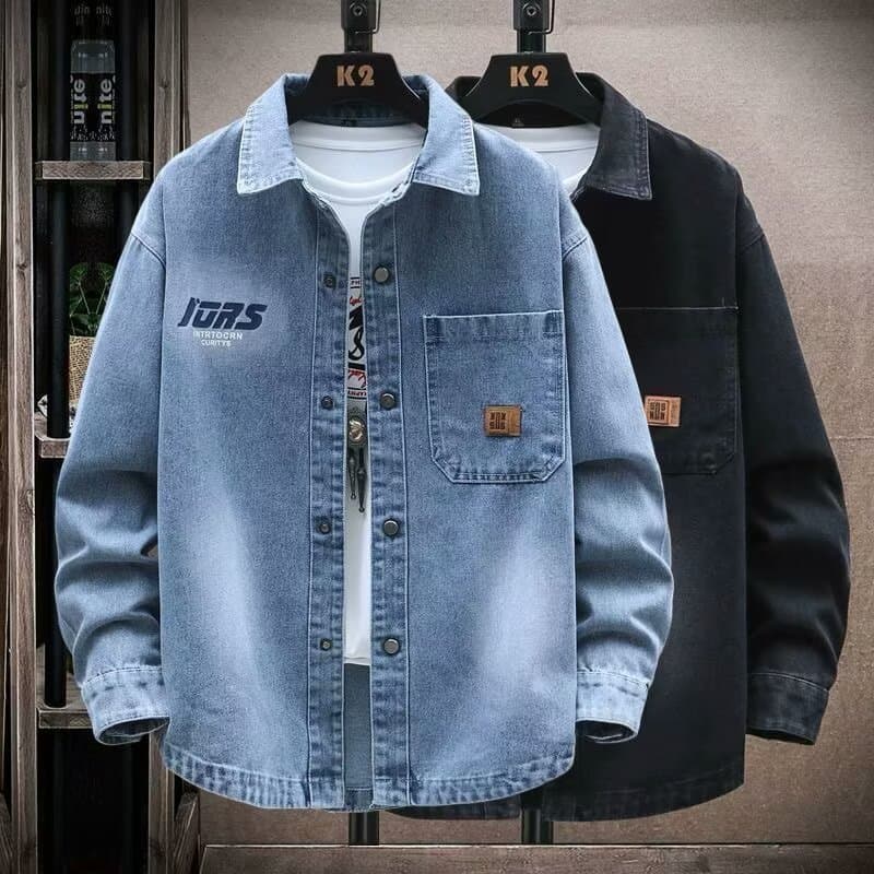 Men's Clothing Men's Loose Fit Denim Jacket For Spring Autumn Trendy Streetwear Harajuku Style For Formal & Casual