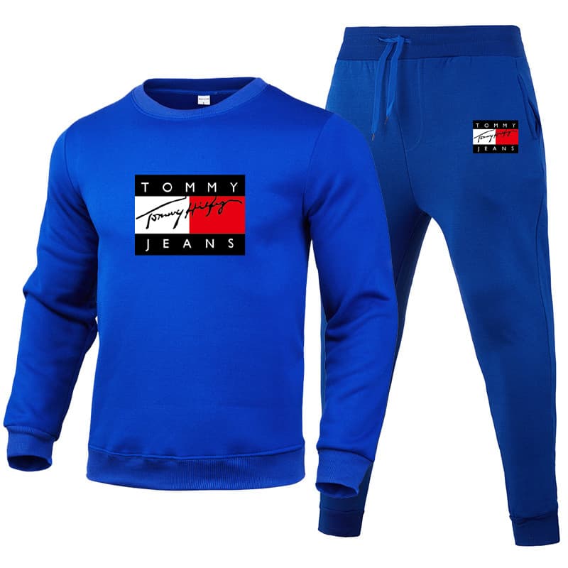 Ensemble pull et pantalon Long pour homme, confortable et chaud, à la mode, pour les affaires, les loisirs, imprimé, sport, nouvelle collection 202