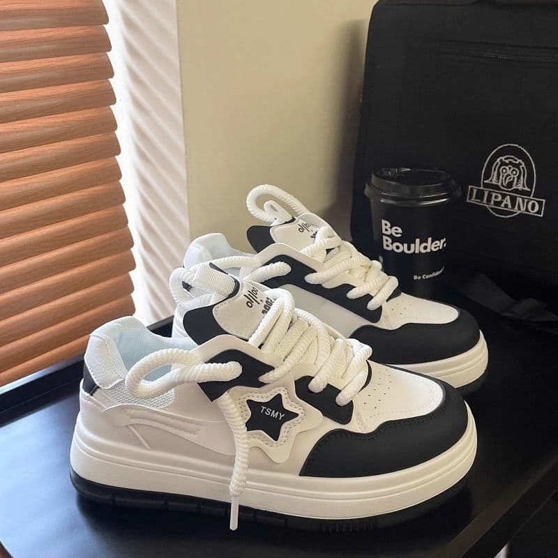 Wear Star White Shoes Women Popular All Match Shoes Student Big Head Board Shoes Women