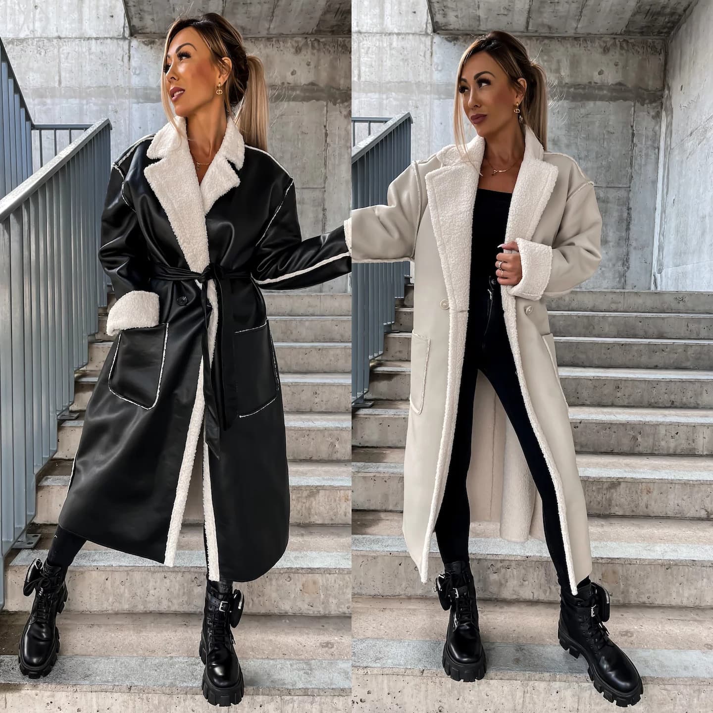 Women's Clothing autumn and winter new casual leather thickened windbreaker INS loose fashion jacket for women