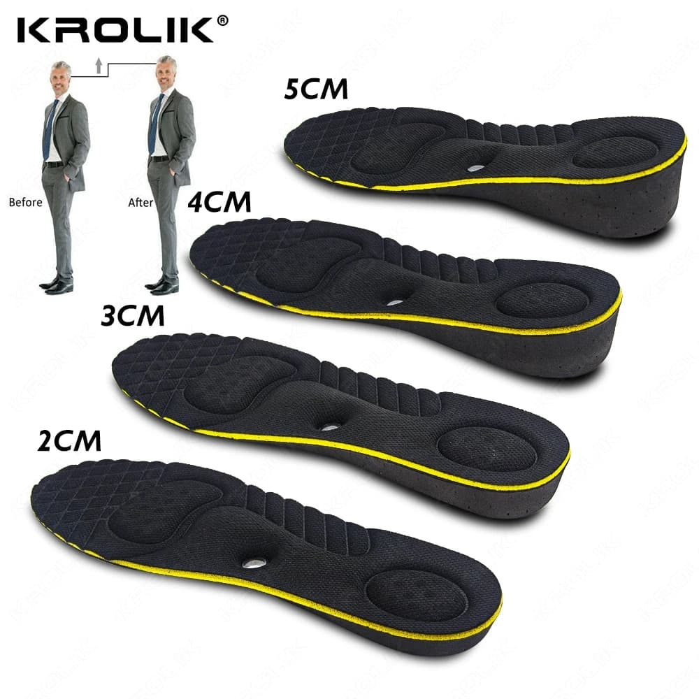 Magnet Massage Height Increase For Women Men 2/3/4/5 Cm Up Invisiable Arch Support Orthopedic Insoles Heighten Lift