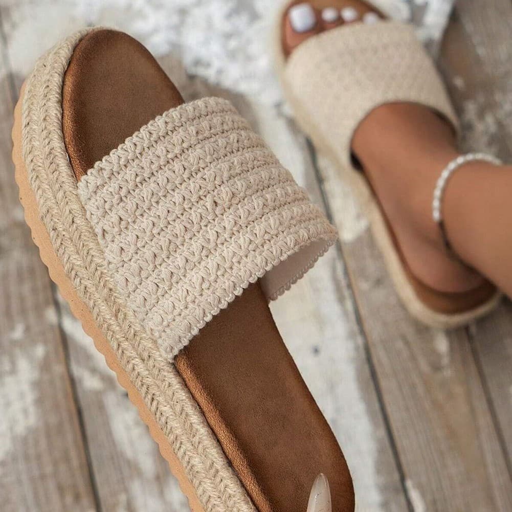 Women's Shoes Large Size Platform Bottom Rope Sandals For Women Spring And Summer New Thick Soled Slippers Fashionable Thick Soled Sandals
