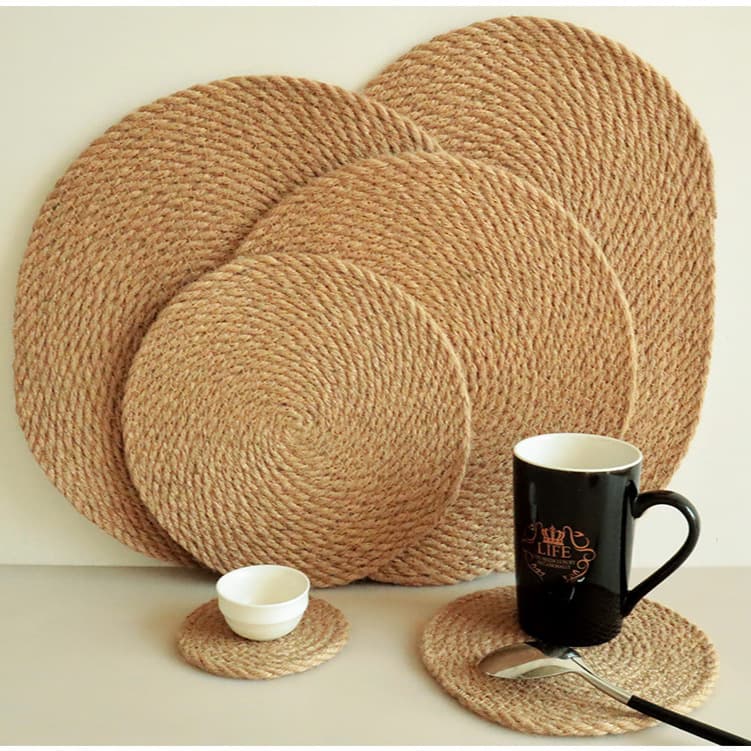 Natural Linen Woven Placemats - Heat-Resistant & Non-Slip For Dining Table & Hot Pots (Eco-Friendly Noise-Reducing Set Of 4 Or 6)​