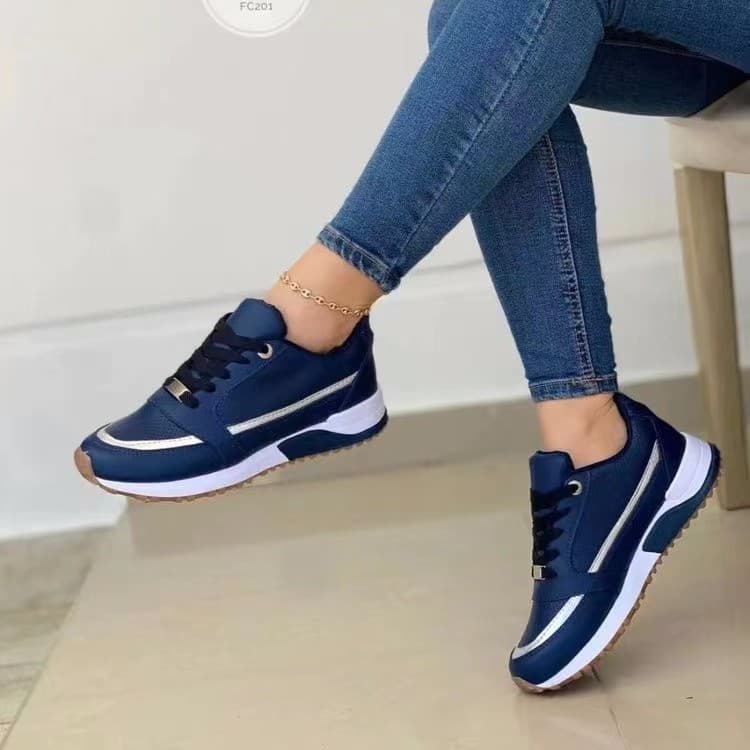 Women's Large Size Single Shoes For Women New Lace Up Sports Shoes For Women Dad Shoes 43 Size