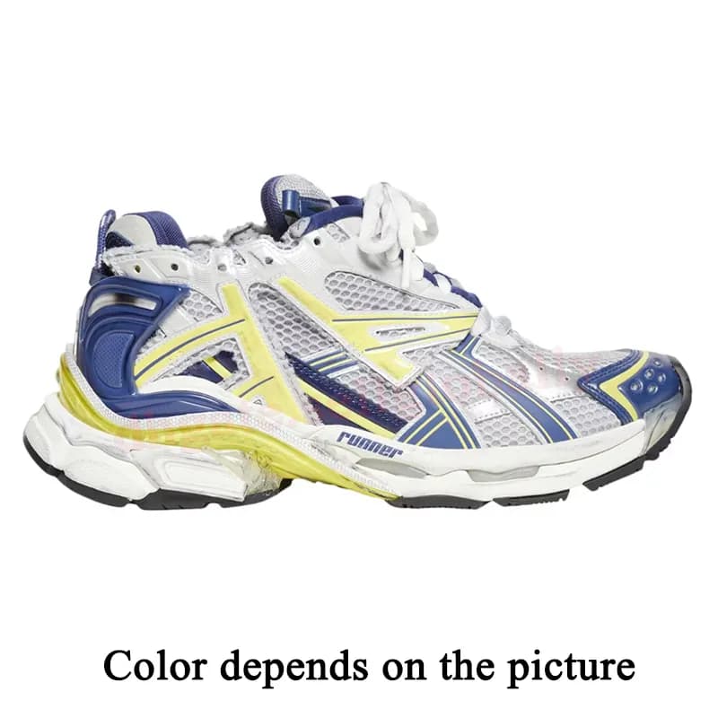 Runner 7 7.5 3 Hommes Robe Designer Graffiti Noir Fluo Vert Bury Cuir Gris Violet Néon Jaune Blanc Femmes Hommes Chaussures