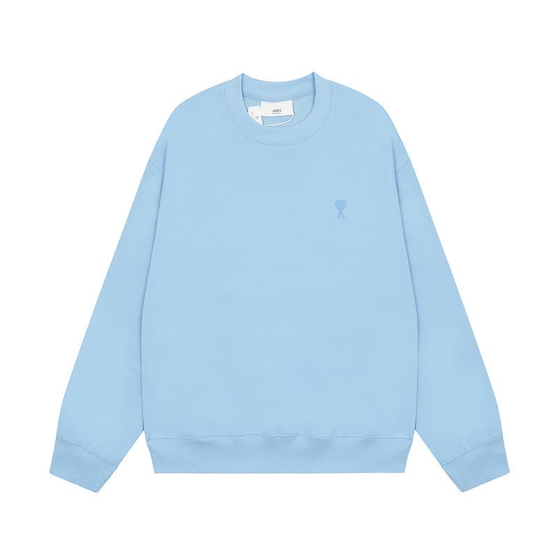 Vêtements pour femmes Ami Love Broderie Pull col rond Couple Automne et hiver Lâche Décontracté Sport Unisexe Sweat-shirt