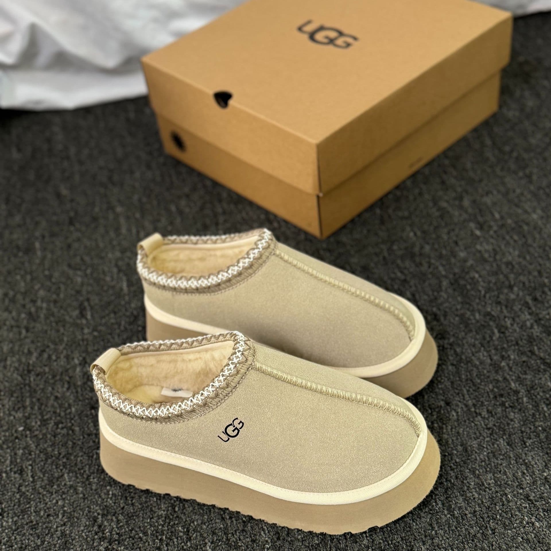 Bottes de neige Ugg Tatz Celebrity's Same en cuir véritable, nouvelles bottes de neige pour couple avec bout renforcé, chaussures en coton polyvale