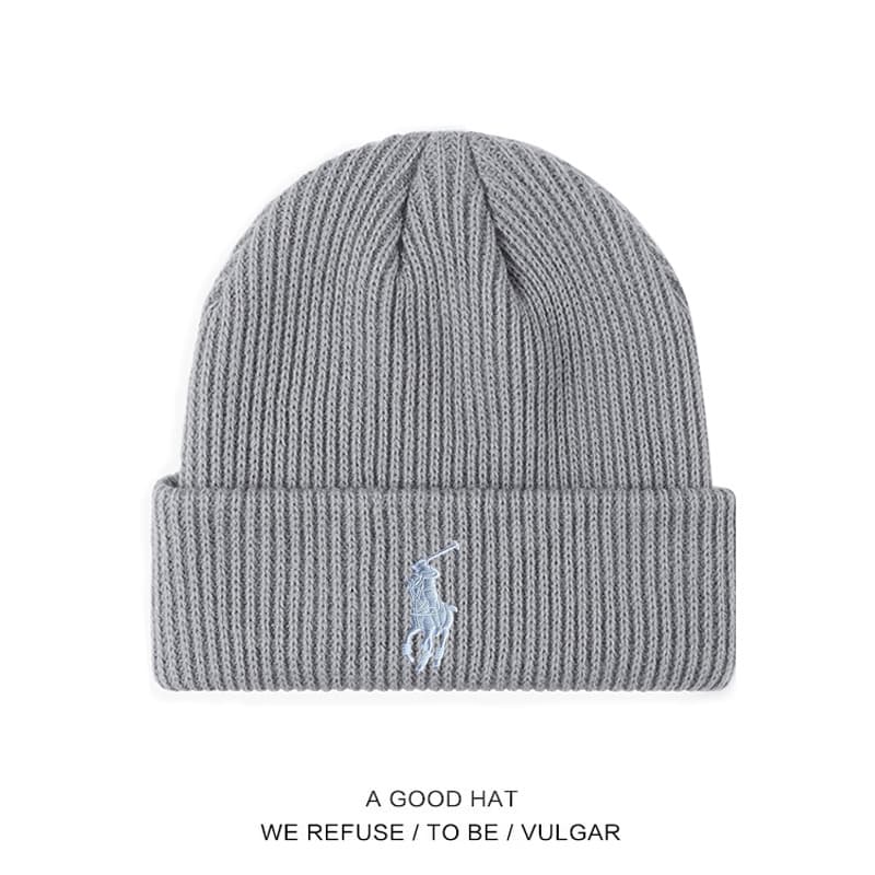 Bonnets en maille Polo pour hommes et femmes, bonnets d'automne et d'hiver, chapeaux chauds et protecteurs contre le froid, chapeaux simples et élé