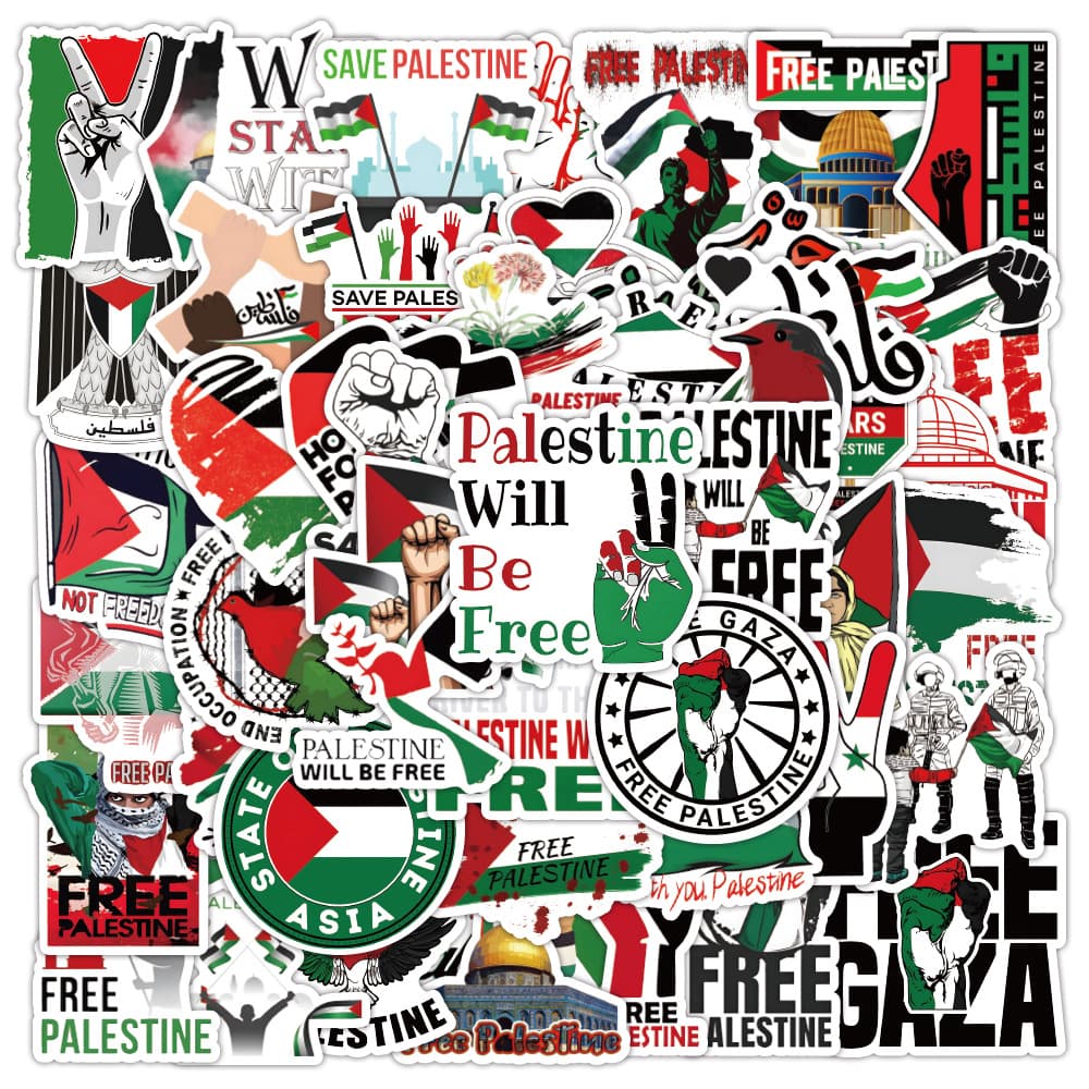 50 pieces of Pakistan-Palestine graffiti stickers to decorate luggage motorcycle waterproof stickers