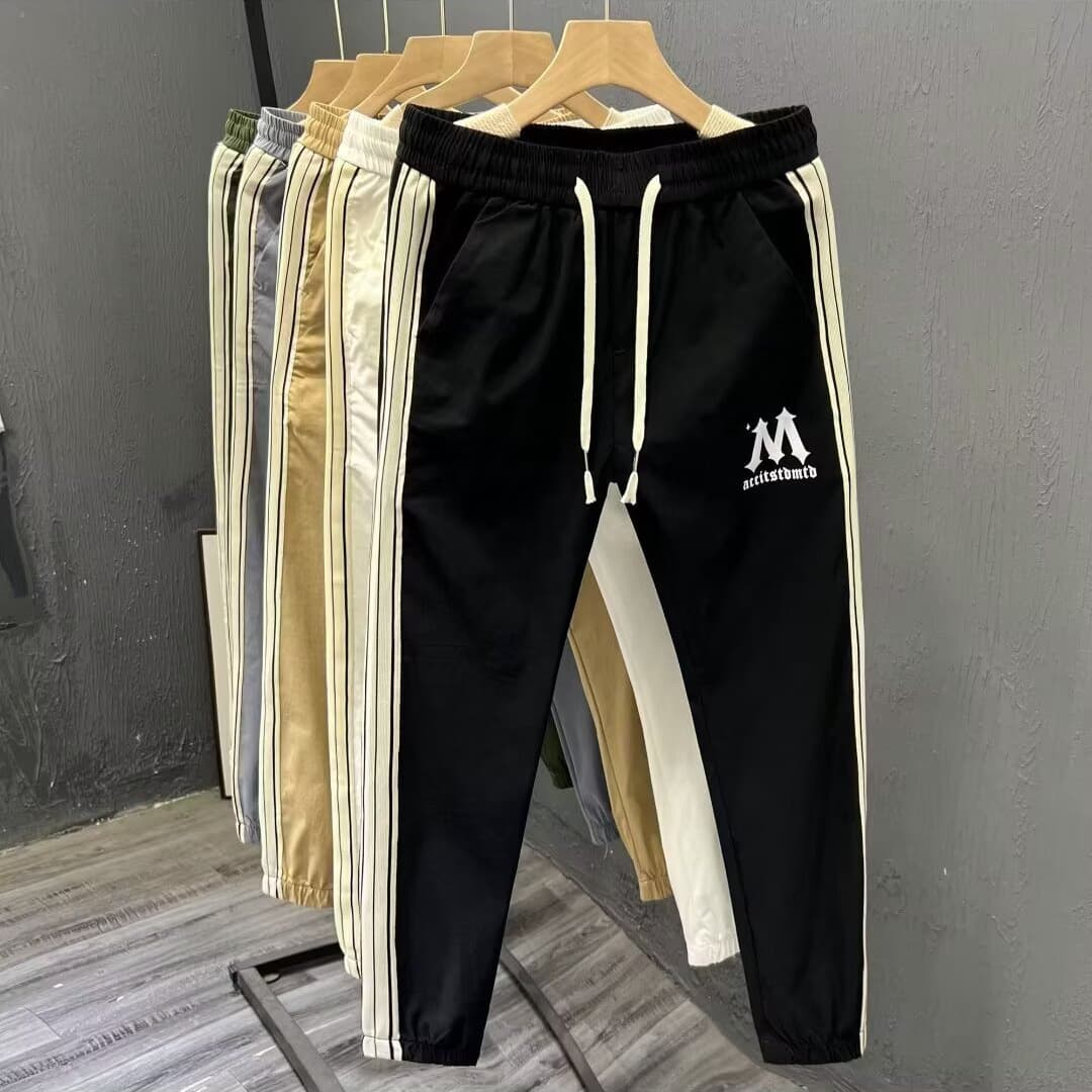 Men's Ice Silk Casual Pants Summer Thin Versatile Harem Sports Loose Fit Jogger Cargo Pants New Style