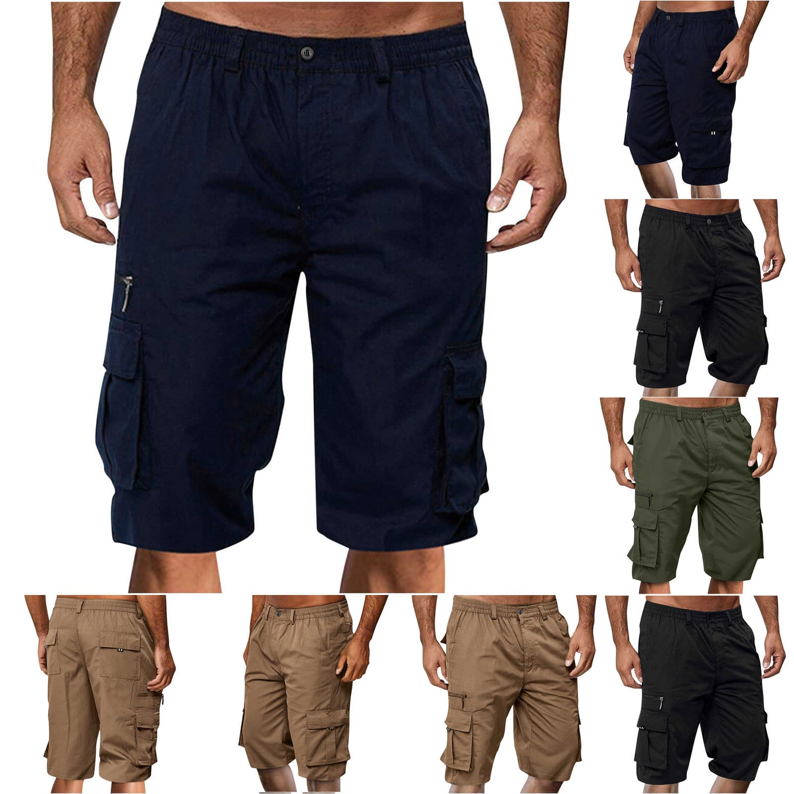 Men's Clothing Men's Casual Multi Pocket Work Shorts Men's Loose Outdoor Casual Pants Shorts
