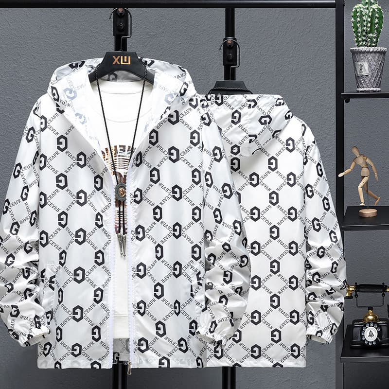 Men's Clothing Summer New Trendy Thin Breathable Sunscreen Clothing For Men And Teenagers Plus Size Skin Jacket, G Style Jacket For Men