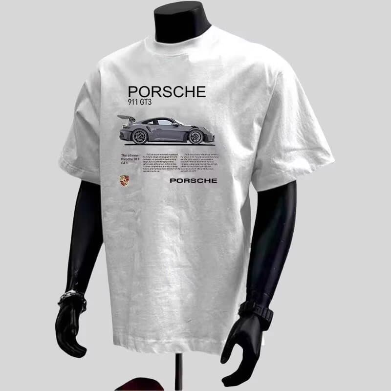 Men's Trendy Casual Round Neck Short Sleeve T-Shirt Pure Cotton Korean Style Summer New 2025 Printed