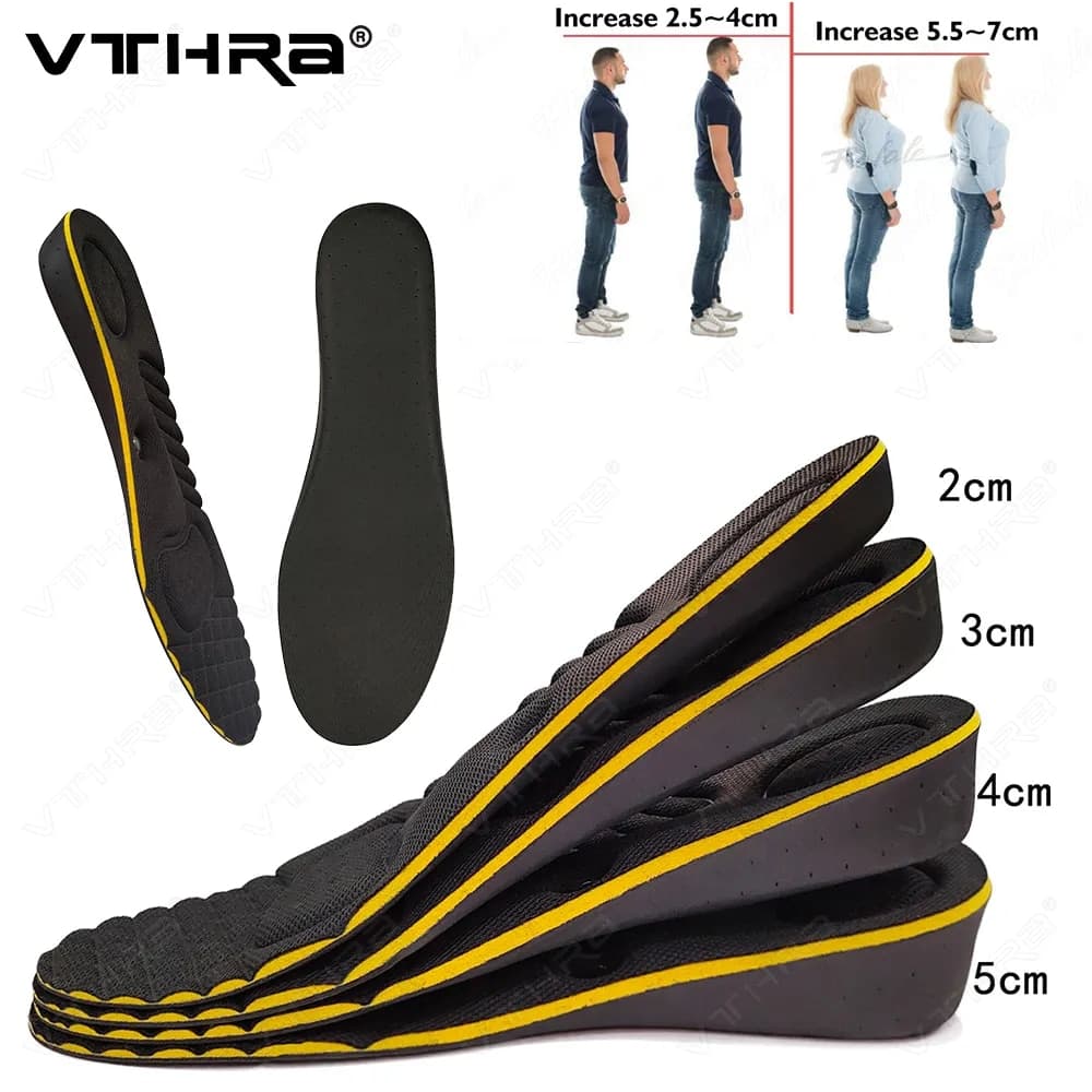 Increae Inole Cuhion 2-5cm Magnet Maage Inviible Height Lift Adjutable Cut Shoe Heel Inert Taller Support