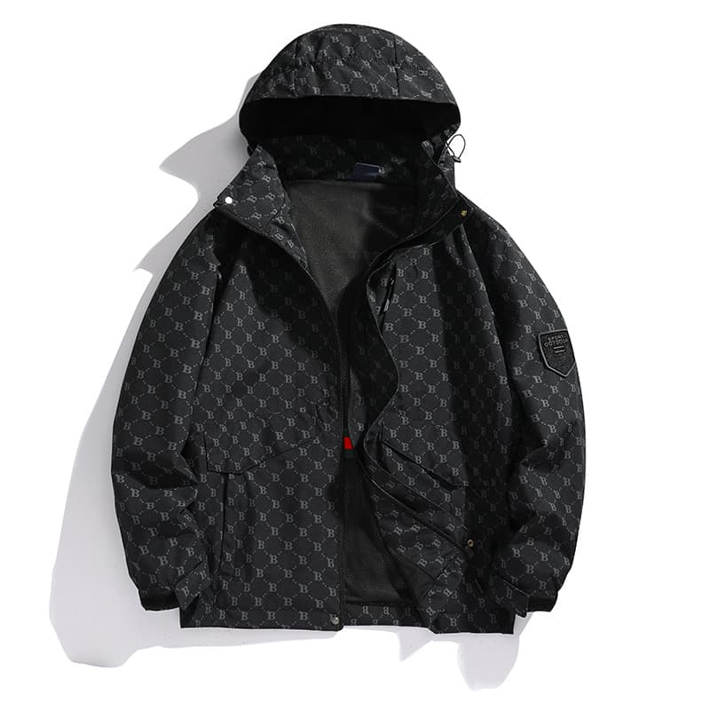 2023 New Jacket Men's Fashion Windproof Sports Jacket Loose Hooded Jacket Trendy Versatile Jacket Wholesale