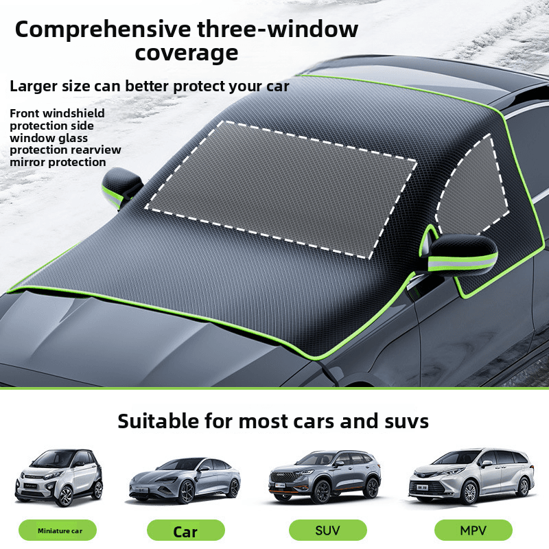 Oxford Cloth Snow Front Windshield Anti-Freeze Anti-Frost Anti-Snow Half Winter Car Cover