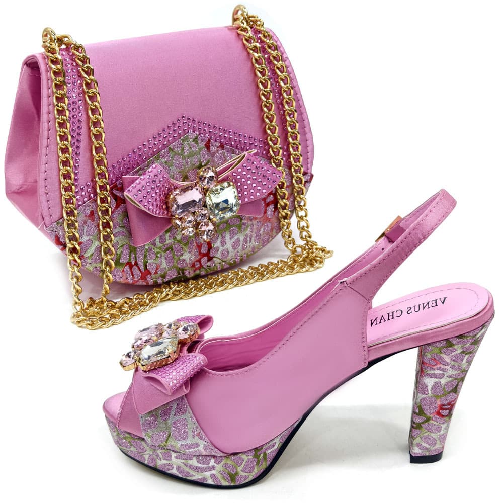 Chunky Heel Rhinestone Sandals - Open-Toe Platform High Heels For Women