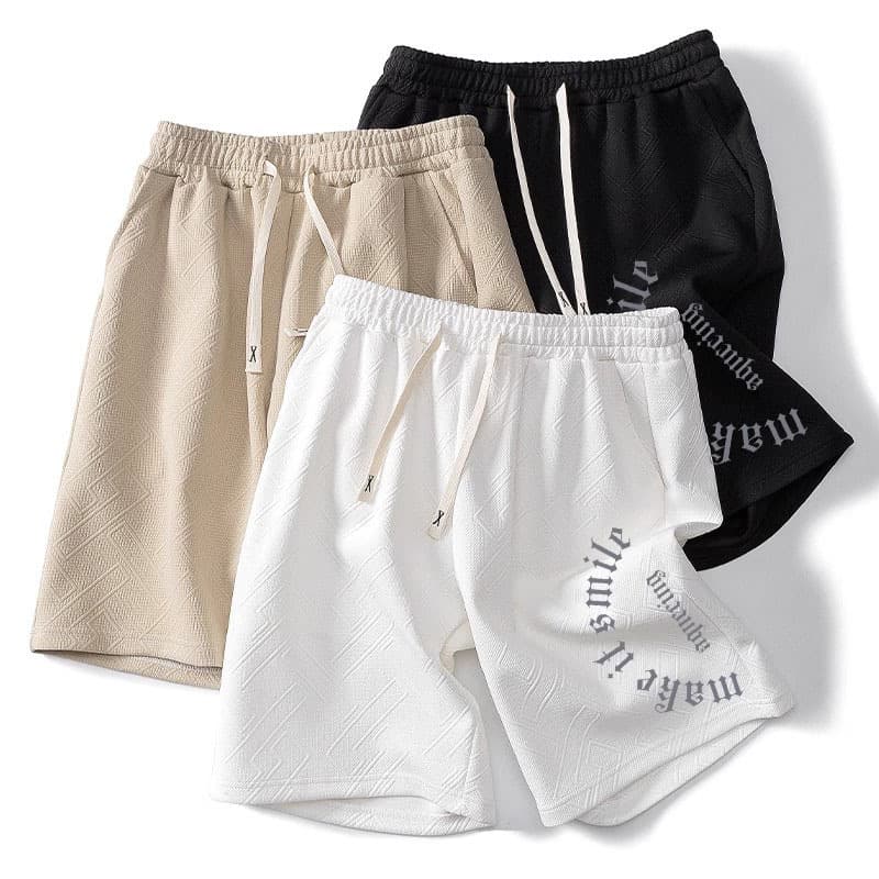 Men's Clothing Thin Casual Cute Printed Shorts Knee Length Loose Pants Quick Drying Sports Ice Silk Casual Shorts