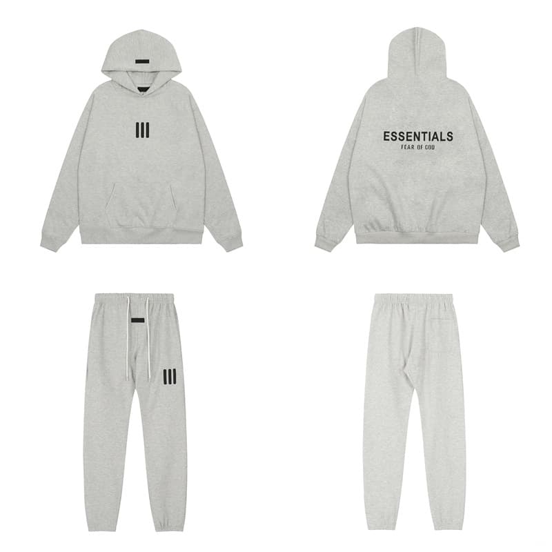 Sweat à capuche noir à lettres floquées FOG Double ESSENTIALS, collection printemps-été 2022, nouvelle marque tendance, vente flash transfrontal