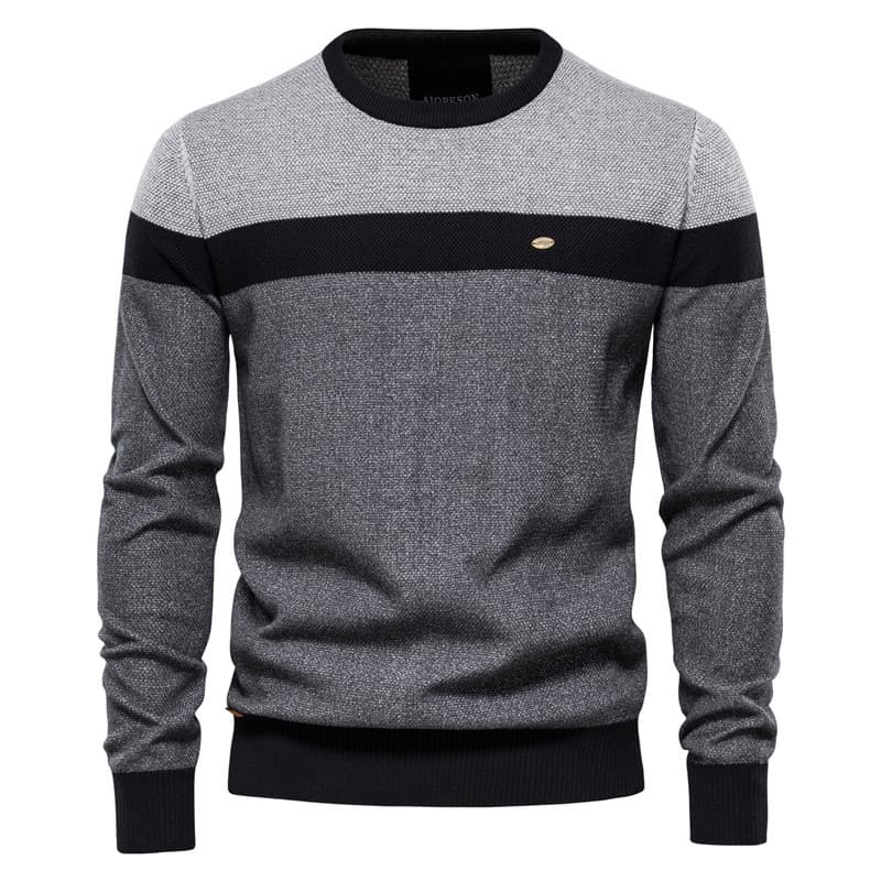 Long sleeve men's knitwear fashion round neck casual sweaters