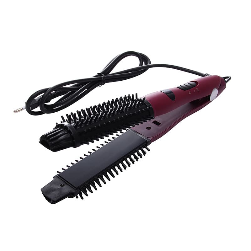Large Straightening Brush Lazy Hair Straightener Curling Iron Women Straight Curl Dual-use Inner Buckle