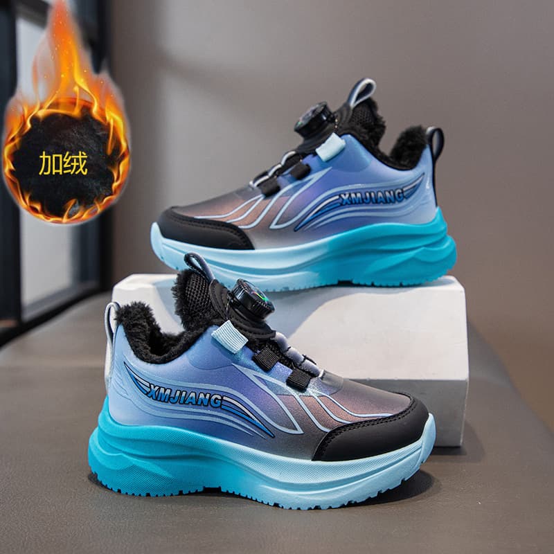 Baskets de basketball pour garçons, collection printemps 2025, pour élèves du primaire, boucle rotative, maille, style décontracté, idéales pou