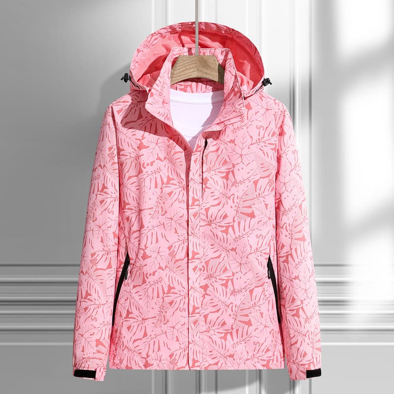 Women's Clothing Maple leaf camouflage jacket outdoor windproof waterproof thin jacket single layer soft shell mountaineering clothing couple