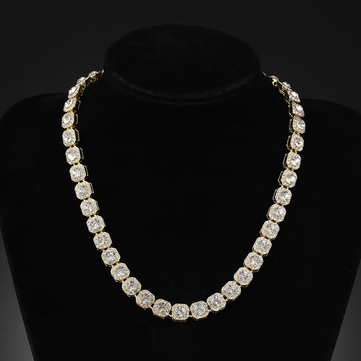 Men's New Rock Candy Necklace Multiple Sizes Hip-Hop Rap Accessories Jewelry