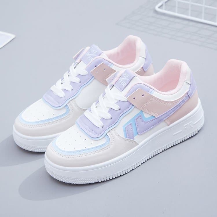 Net Red Japanese Macaron Student Board Shoes White Shoes Women 2023 New Ins Korean Casual Sports Shoes CF001