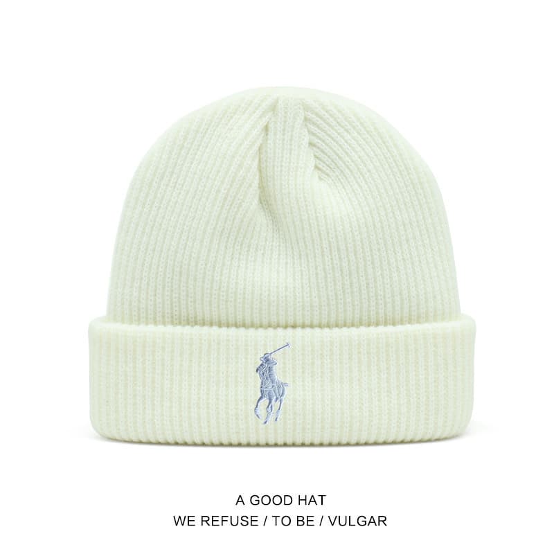 Bonnets en maille Polo pour hommes et femmes, bonnets d'automne et d'hiver, chapeaux chauds et protecteurs contre le froid, chapeaux simples et élé