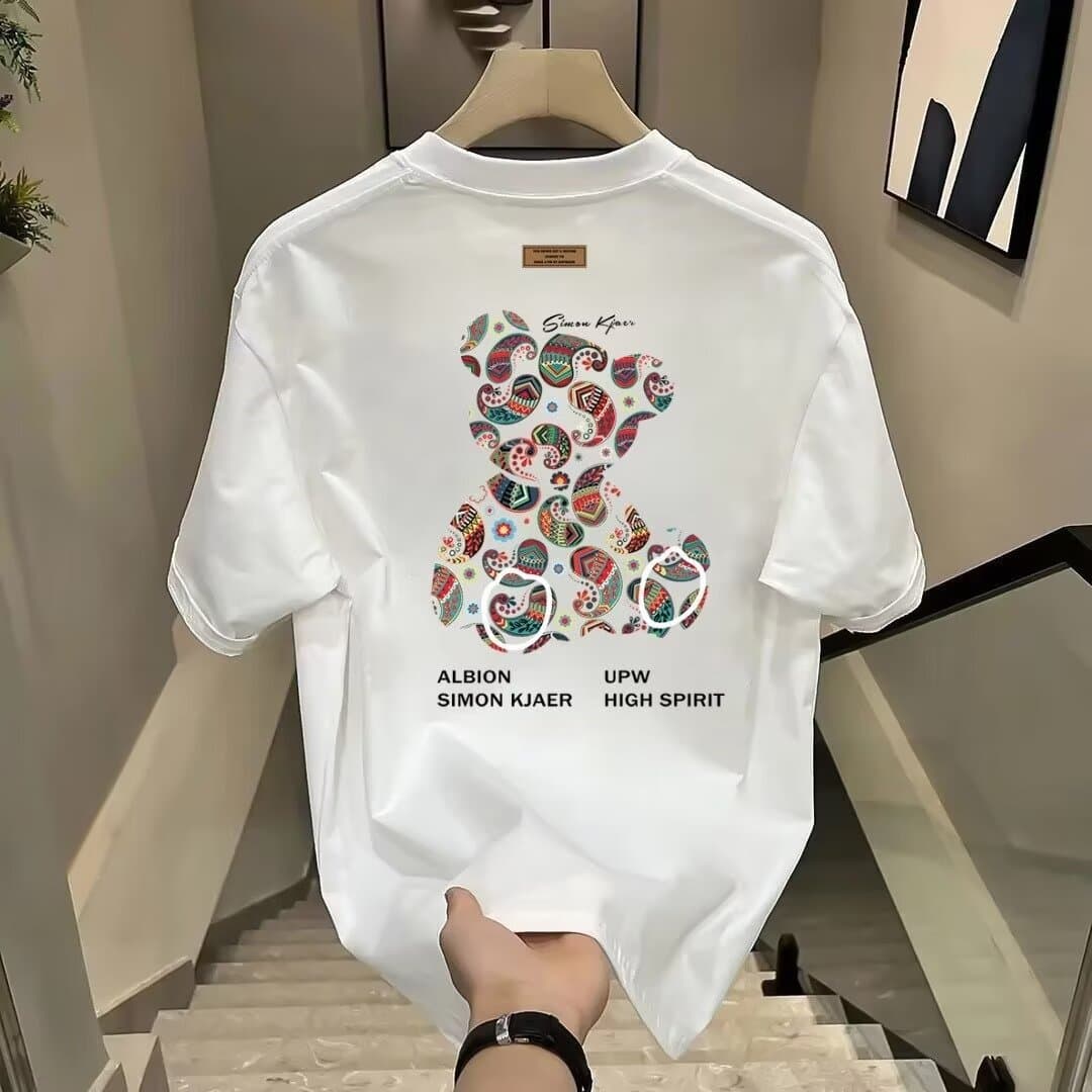 Men's Clothing Short-sleeved T-shirt Men's 2024 New Summer Pure Cotton Casual Top Fashionable Brand Loose All-match Round Neck Half-sleeved T-shirt