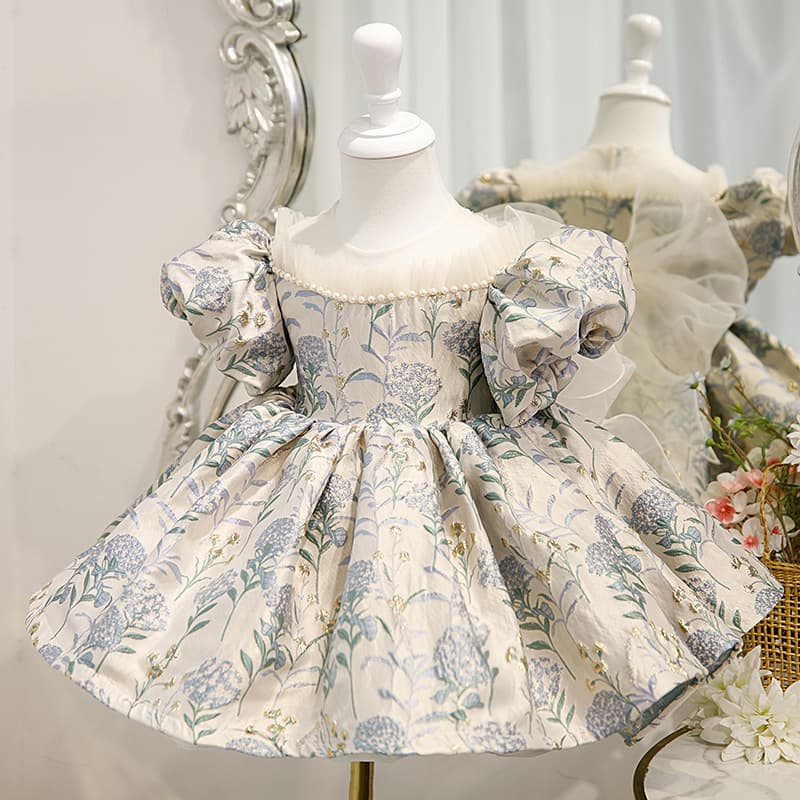 Girls' Princess Dress Summer Style Baby's First Birthday Outfit Piano Performance Tutu Skirt Children's Clothing 0-3 Years