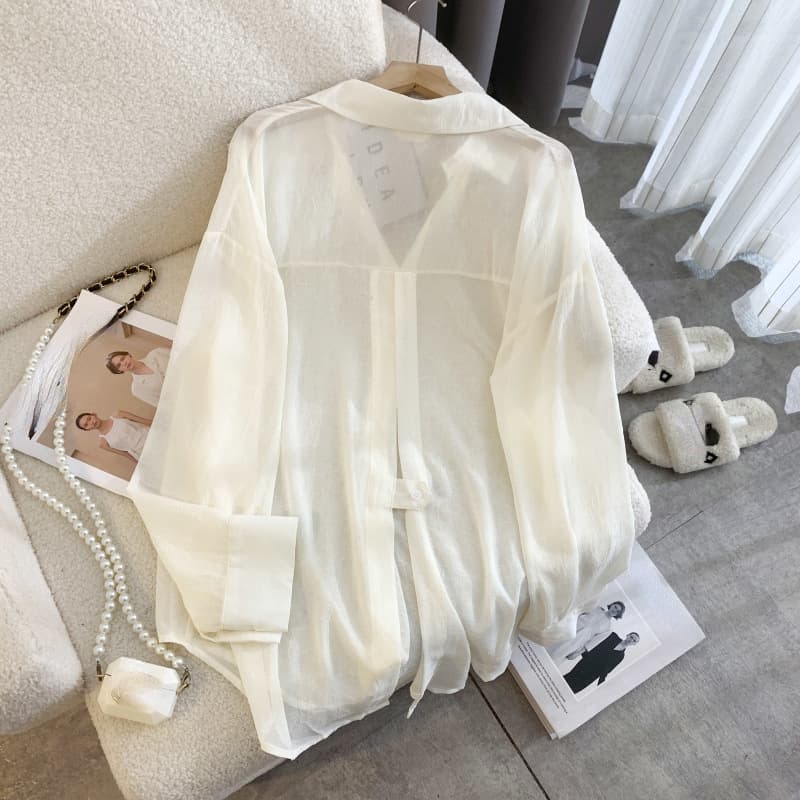 2025 Design Sense: Loose Lightweight Ice Silk Chiffon For Women's Summer 2025 New Sunscreen Shirt And Stylish Jacket