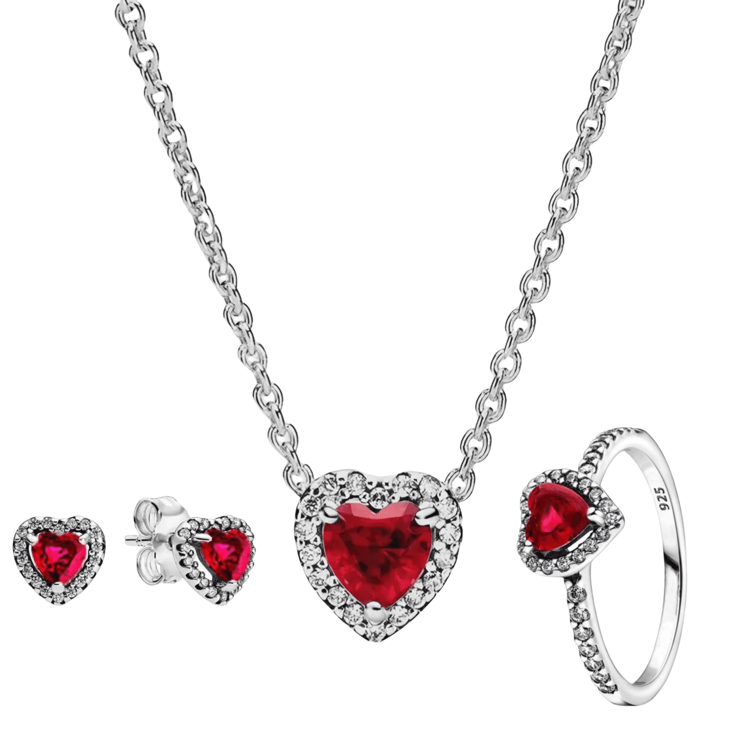 【 50% Repurchase Rate 】 Women's Necklace S Earnail Color Love Silver Ring Red Gift Peach Heart Sweet Shining
