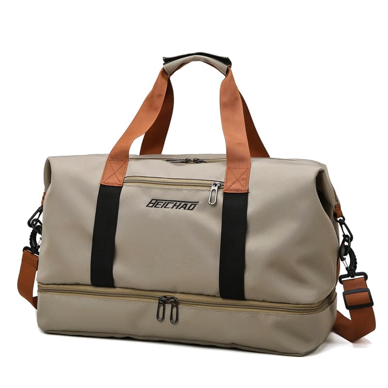 New travel large capacity boarding luggage dry wet separation shoe compartment bag, business trip fitness and sports