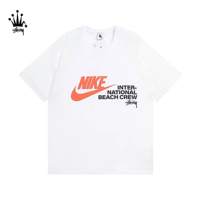 Stussy Stussy&Nike Co Branded Letter Logo Sports Pure Cotton Short Sleeved T-shirt