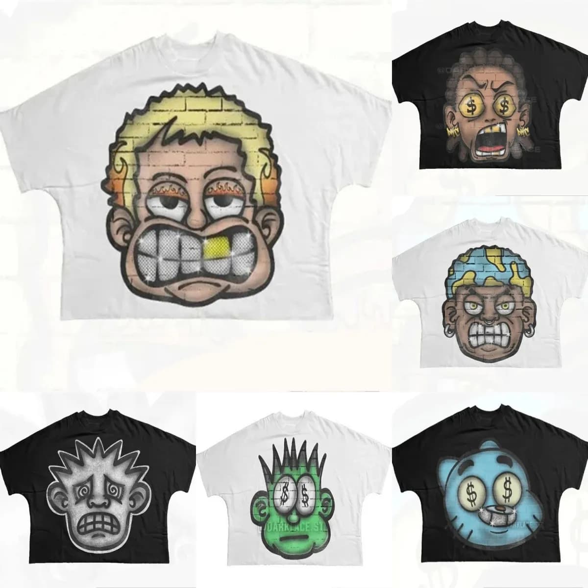 Designer Men's T Shirts Y2k Haruku Oversized High Quality Vintage Graphic Shirt Streetwear Top Goth Women Clothes Size