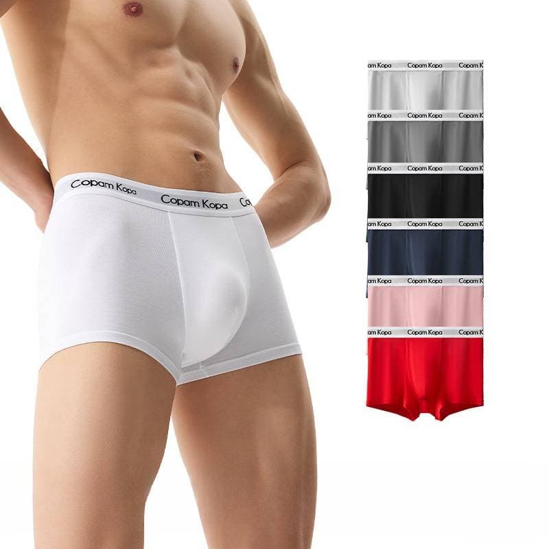 Men's Underwear Summer Antibacterial Pure Cotton Crotch Boxer Briefs Simple Solid Color Boxer Shorts