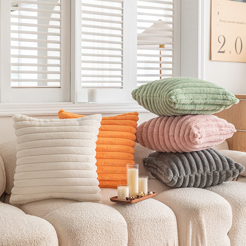 Pillow Cover – Soft & Cozy Cushion Case For Sofa, Bed, Office – Solid Colors (30x50cm / 45x45cm)​